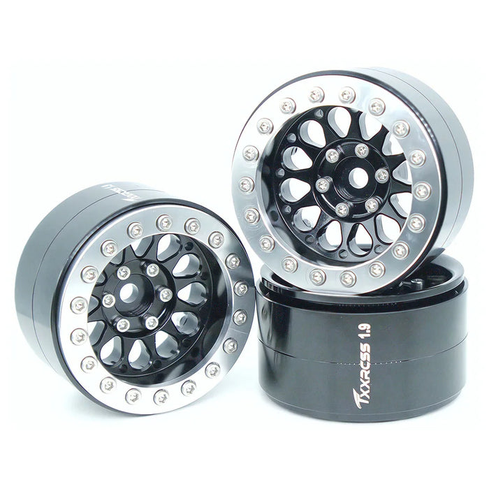 TxxRcss 4PCS 1.9" 55x31 mm Beadlock Wheels Rims 1/10