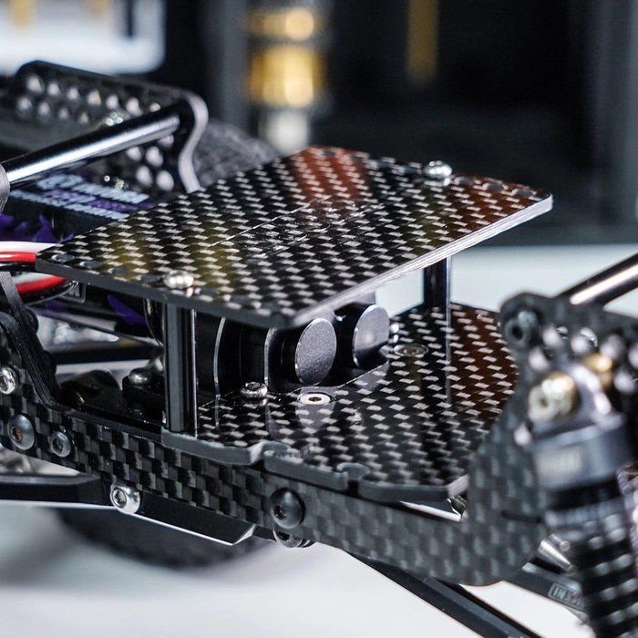 Plateau de batterie ESC récepteur INJORA pour Traxxas TRX4M 1/18 (Koolstofvezel)
