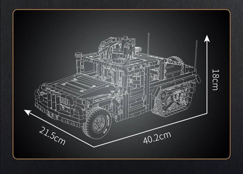 Mould King 20047 Militär Humvee Bausteine (2094 Stücken)