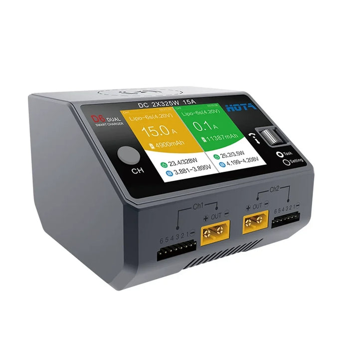 HOTA D6 650W 15A Dual Channel DC Smart Charger