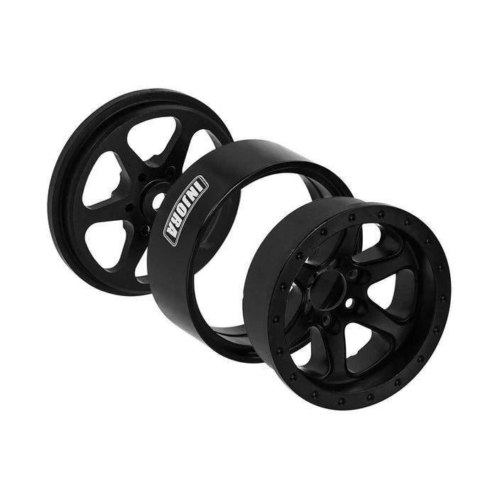 INJORA -4.05mm Negative Offset 1.3" 33.5x16.5mm 1/24 1/18 Crawler Beadlock Wheels (Aluminium)