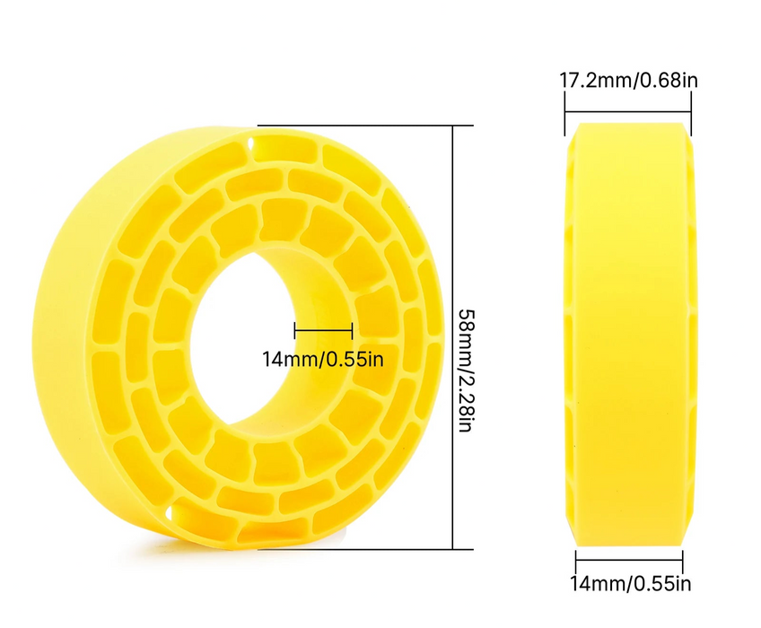 4PCS 1.0" 61-63mm*21mm Inserts de pneu (Siliconen)