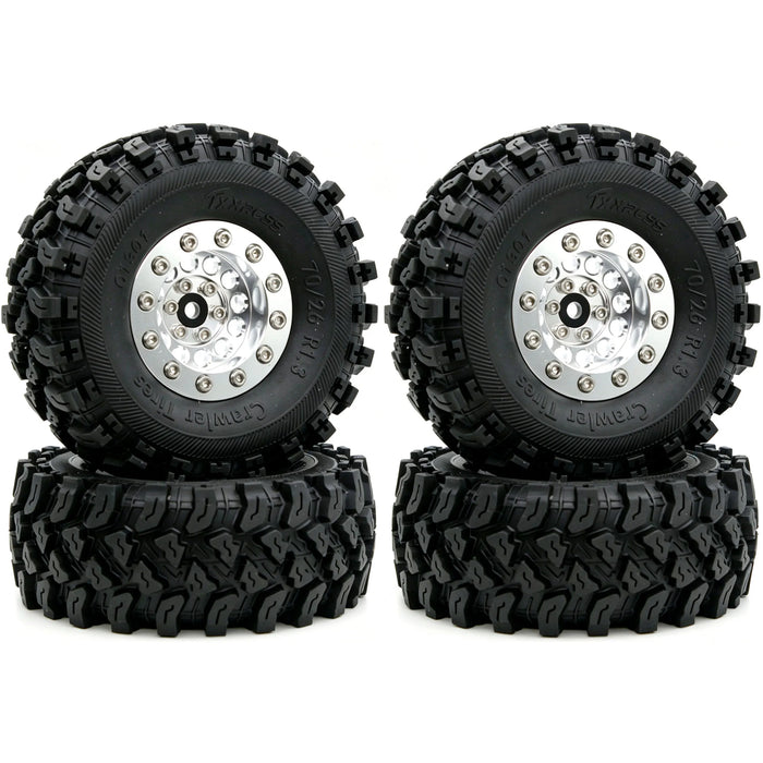 TxxRcss 4PCS 1.3" 70x26mm Beadlock Wheel Set 1/18/24 (Alu)