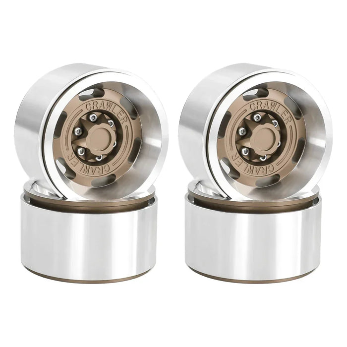 4PCS 1.9" 55.5x32mm 1/10 Crawler Beadlock Wheels Set (Metal)
