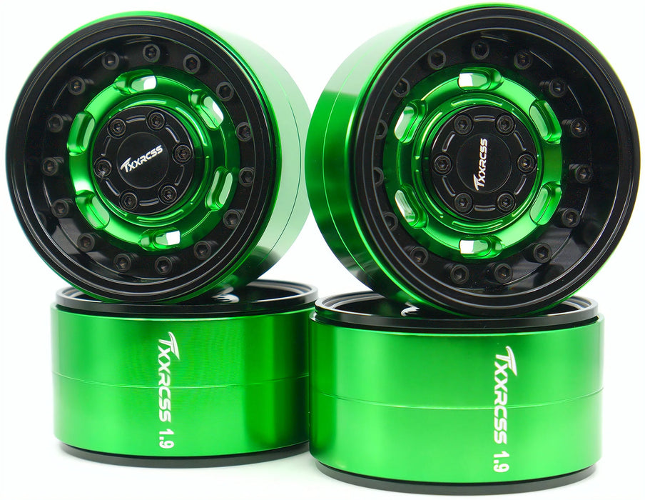 TxxRcss 4PCS 1.9" 55x27mm Beadlock Wheels Rims 1/10 (Alu)