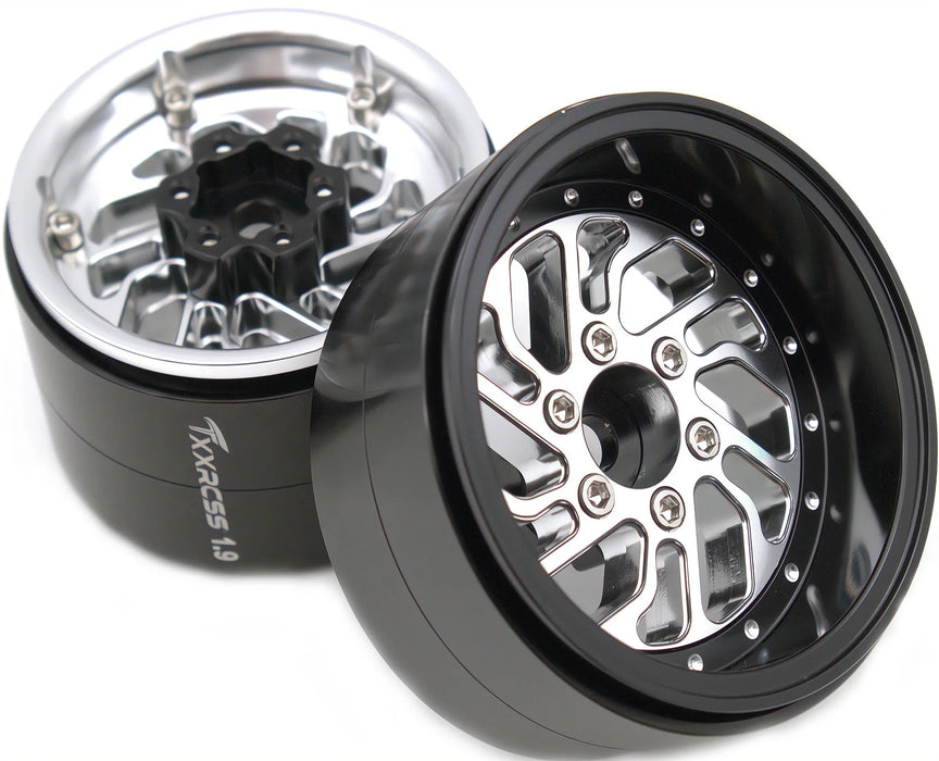 TxxRcss 4PCS 1.9" 55.5x31mm Beadlock Wheel Rims 1/10 (Alu)
