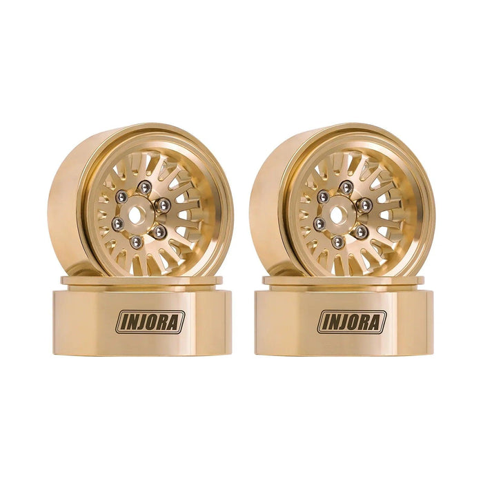 INJORA 1.0" 28x13.5mm 1/24 1/18 Crawler Beadlock Wheels (Brass)