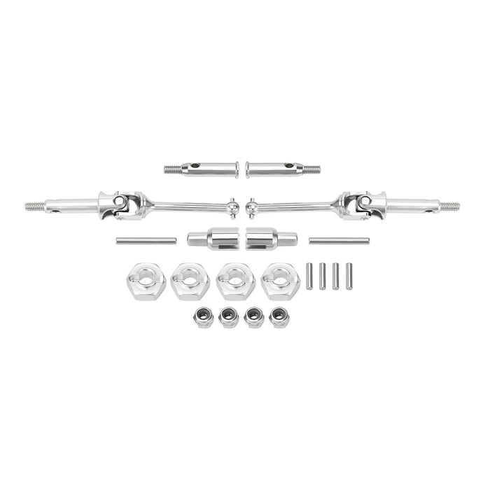 Ensemble d'arbre de transmission CVD, essieux, hexagones de roue pour Losi Micro-B 1/24, Micro-T 1/28 (RVS)