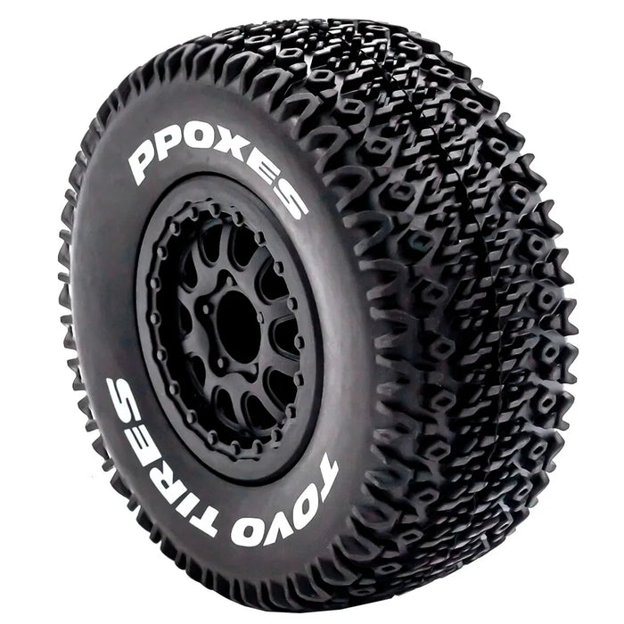 4PCS 112x45mm 1/10 Short Course Wheels Set (Plastic, Rubber)