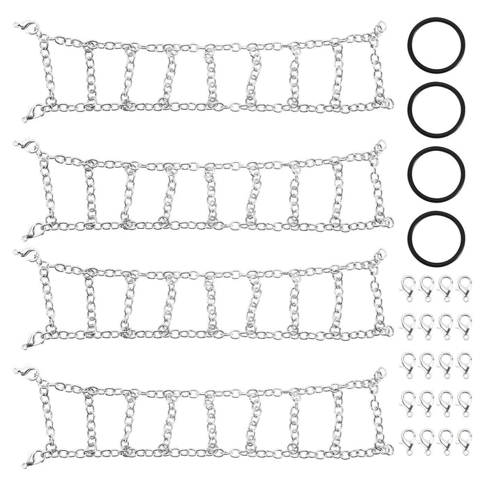 4PCS INJORA 1.0" 55-65mm 1/18 1/24 Crawler Tires Snow Chain