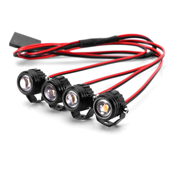 INJORA 1/18 1/24 Lumières LED Rondes (Blanc, Jaune)