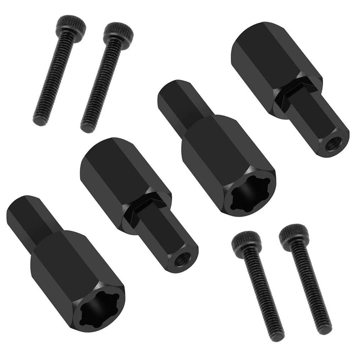 4PCS Rad Sechskant Verlängerte Adapter für WPL C34 C24 1/16 (Aluminium)
