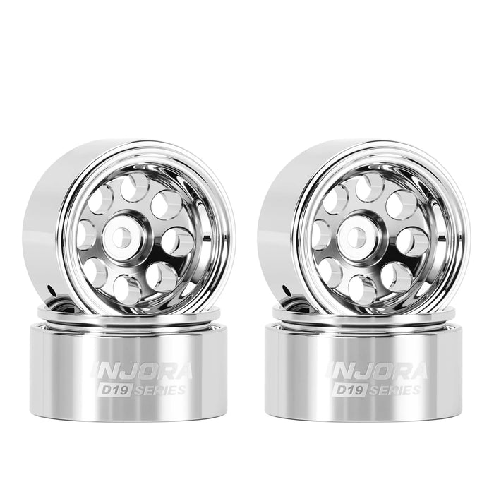 INJORA 4PCS 0.7" 19x10.7mm Beadlock Wheels Rims 1/30 (Alu)