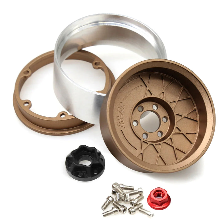 4PCS 2.2" 136x58mm 1/10 Crawler Wheels Set (Metaal, Rubber)