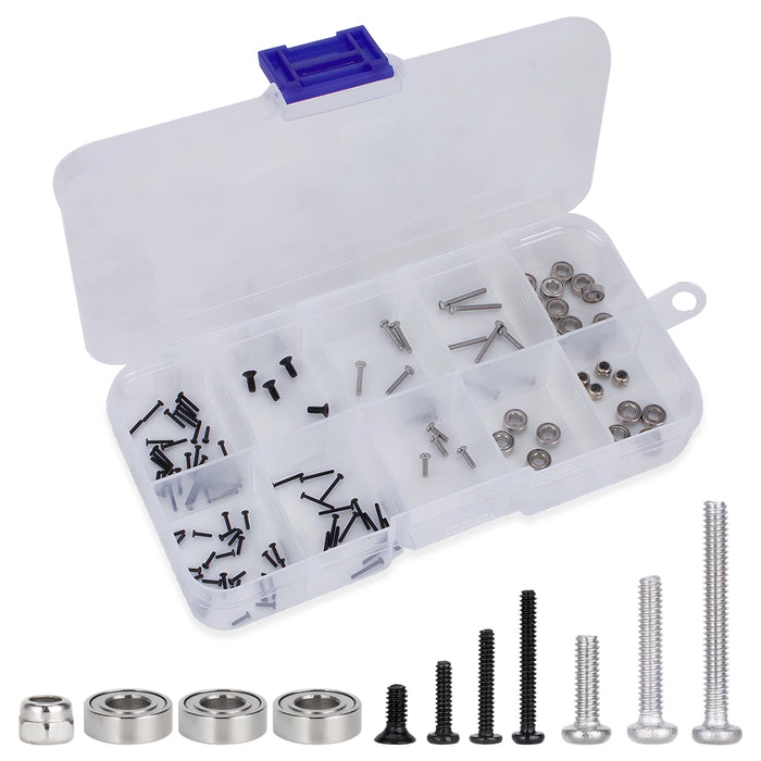 120PCS 4X4 Screw Nut Washer & Bearing Set for Axial SCX30 1/30