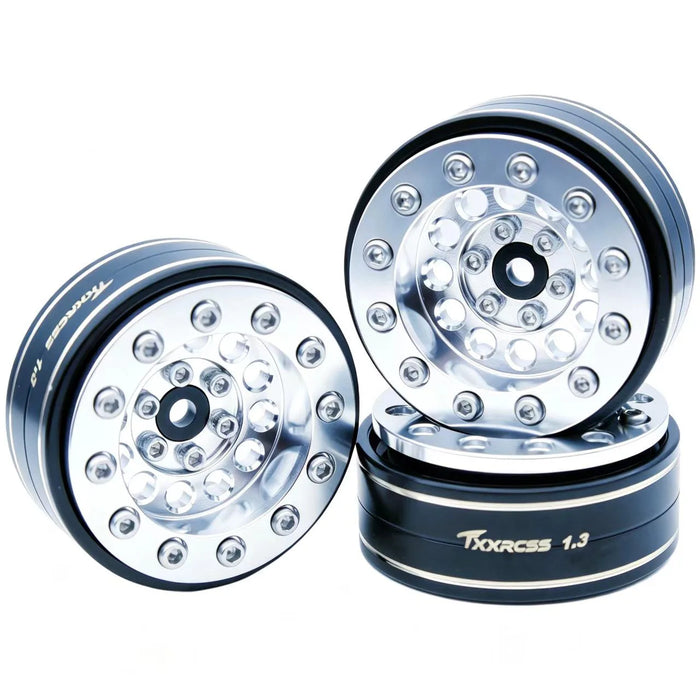TxxRcss 4PCS 1.3" 36.8x16.5mm Beadlock Wheel Rims 1/18/24 (Alu)