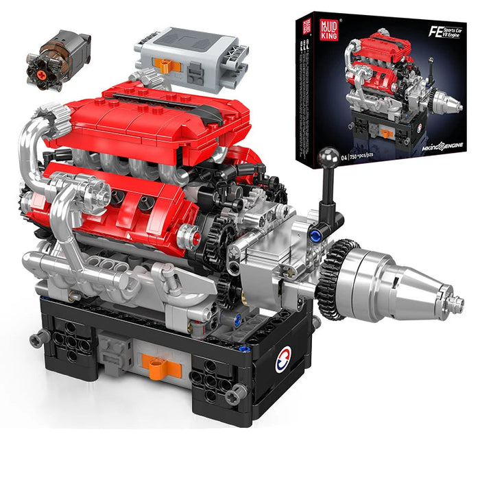 Mould King 10204 FE Sportwagen V8 Motor Bausteine (750 Stück)