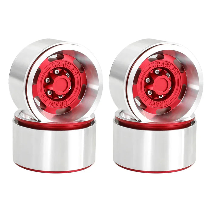 4PCS 1.9" 55.5x32mm 1/10 Crawler Beadlock Wheels Set (Metal)