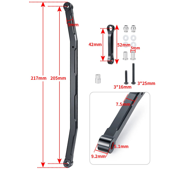 Steering Linkage for Losi LMT 1/8 (Alu)