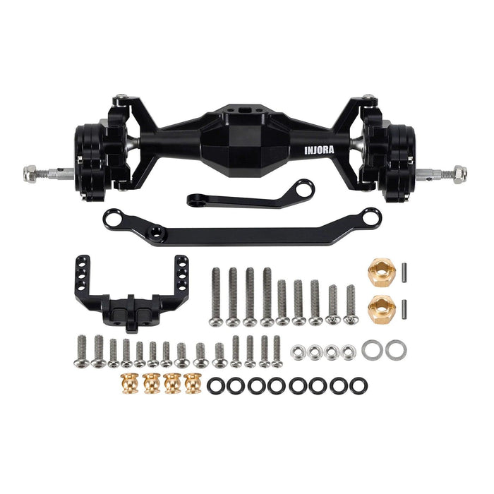 INJORA +5mm Diamond Portal Axles with Servo Mount & Links for Traxxas TRX4M 1/18