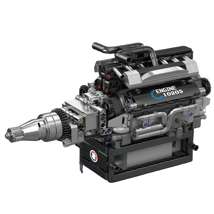 Mould King 10205 RR Vintage Car V12 Engine Building Blocks (733 Stukken)