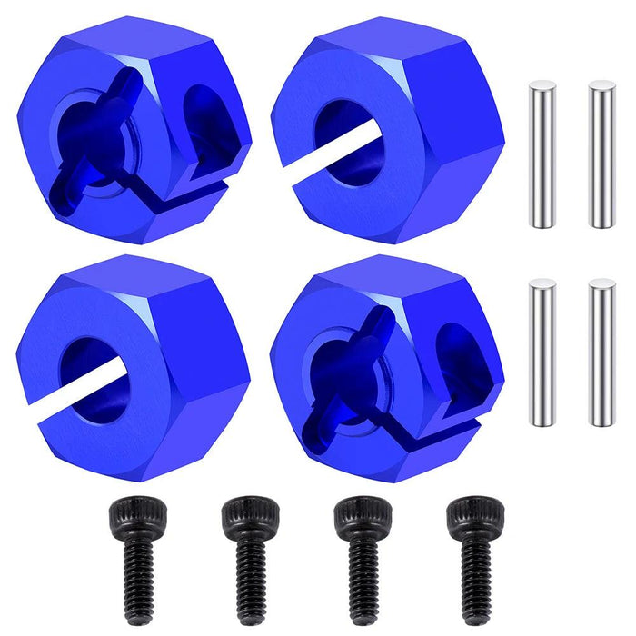 Adaptateurs hexagonaux de roue pour Traxxas Mini Maxx 2S 1/16 (Aluminium)