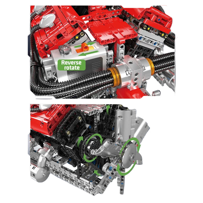 Mould King 10169 Moteur V12 Blocs de Construction (3472 Stukken)