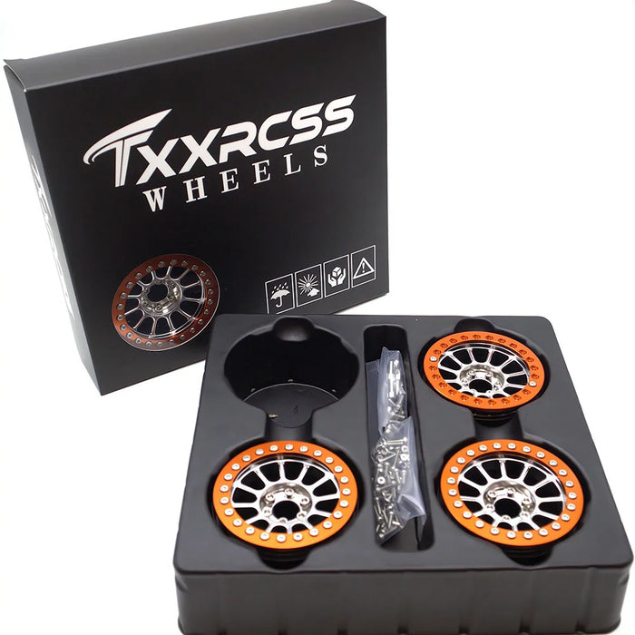 TxxRcss 4PCS 2.2" 61.5x40.5mm Beadlock Wheel Rims 1/10 (Alu)