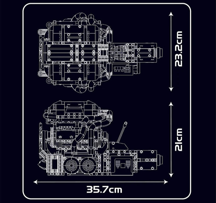 Mould King 10201 Moteur W16 + Transmission Blocs de Construction (2024 Stukken)
