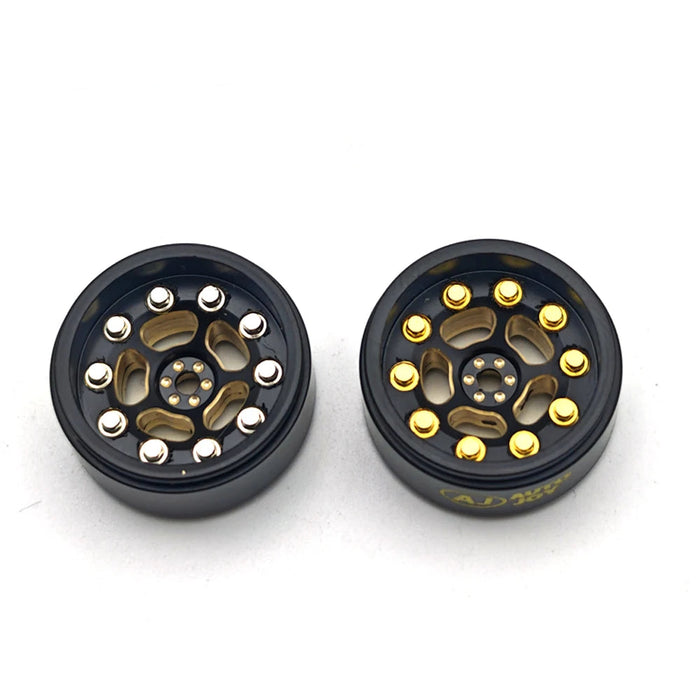 4PCS 0.7'' Beadlock Wheel Rims for AXIAL SCX30 1/30 (Messing)