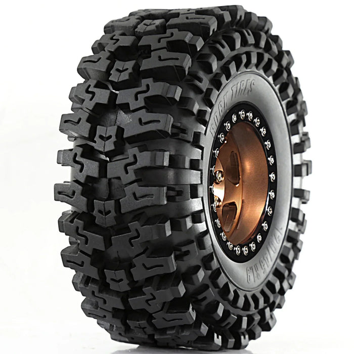 4PCS 1.9" 120x45mm 1/10 Crawler Beadlock Wheels Set (Metal, Rubber)