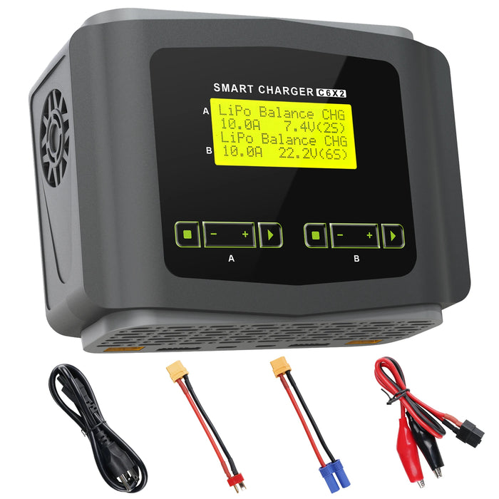 HTRC C6X2 DUO AC 150W DC 240W 10A RC Balance Charger Discharger