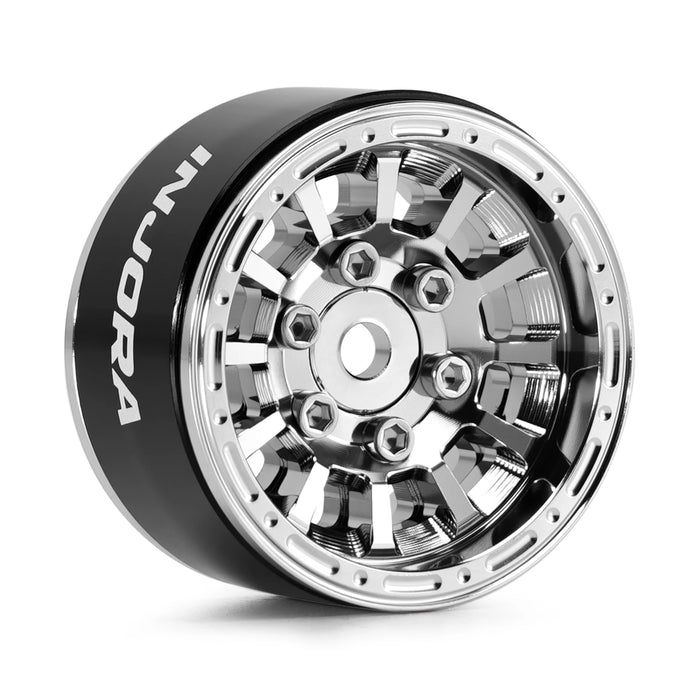 INJORA 4PCS 1.0" 28x15.4mm Beadlock Crawler Wheels 1/18 1/24 (Alu)