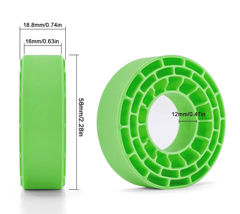 4PCS INJORA 62-64x24mm 1.0" Inserts de pneus en mousse de caoutchouc silicone