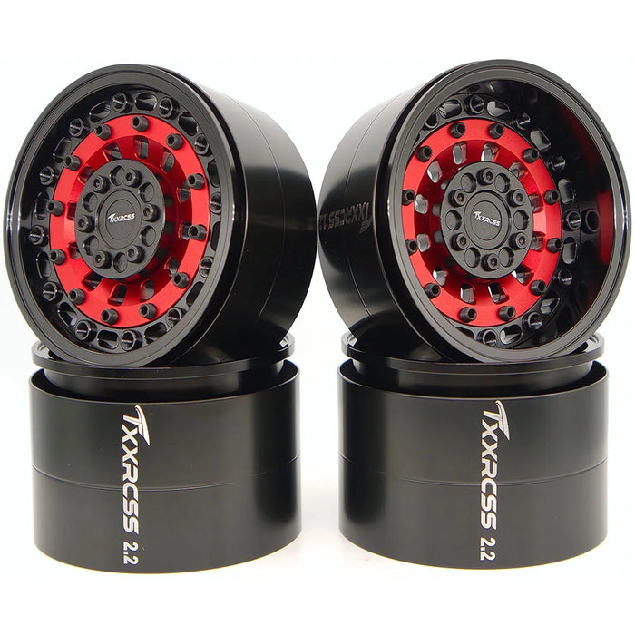 TxxRcss 4PCS 2.2" 61.5x40mm Beadlock Wheel Rims 1/10 (Alu)