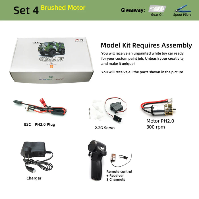 Orlandoo Hunter OH32V01 1/32 4x4 Off-Road Mini Van Crawler Kit
