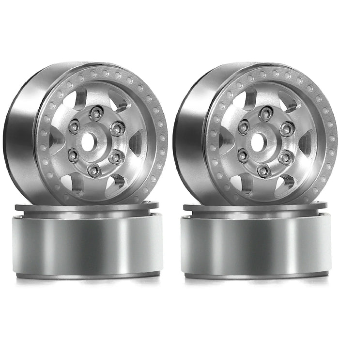 4PCS 1.0" 28x13mm 1/18 1/24 Crawler Beadlock Wheels Set (Metal)