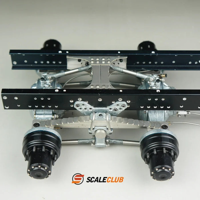 Scaleclub Qianqiu Suspension arrière à deux essieux pour camion tracteur 1/14 (Metaal)