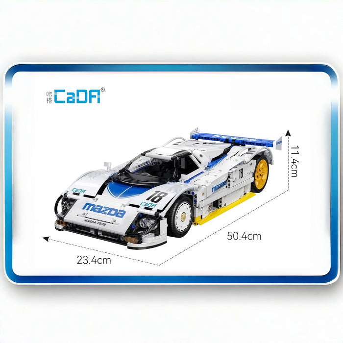 CaDA Mazda 787B 1/10 Technical Racing Car Model Building Blocks (1797 Stukken)