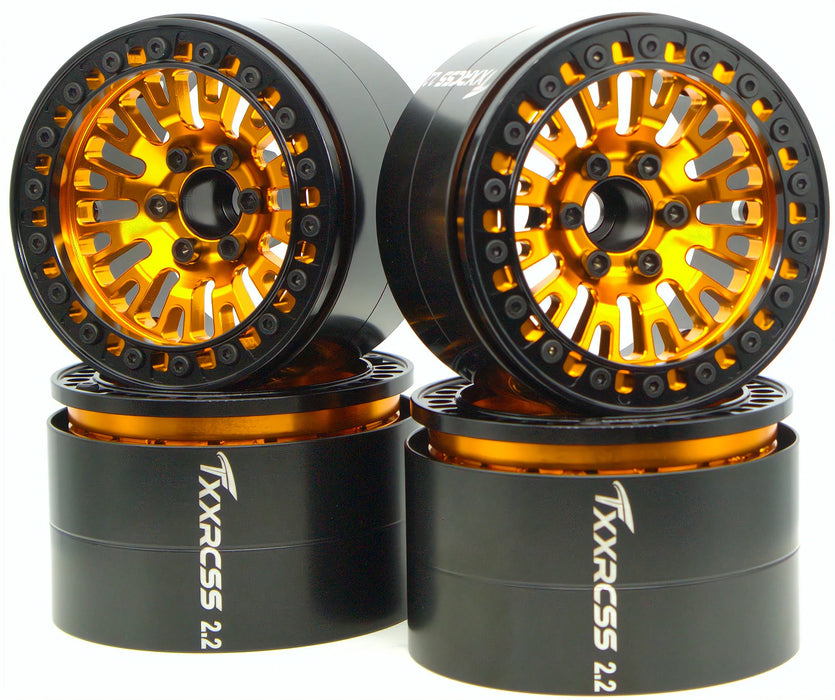 TxxRcss 4PCS 2.2" 61.5x40.5mm Beadlock Wheel Rims 1/10 (Alu)