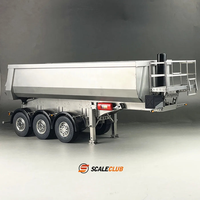 Scaleclub Hydraulic 3 Axle Dump European Body Semi-trailer 1/14 (Metaal)