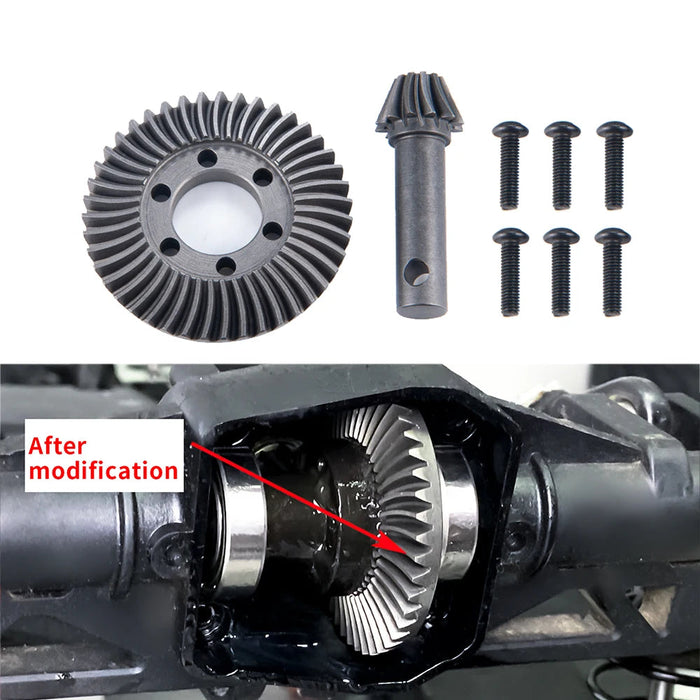 12T 43T Achsgetriebesatz für Axial SCX6 Wrangler, Trail Honcho 1/6 (Stahl)