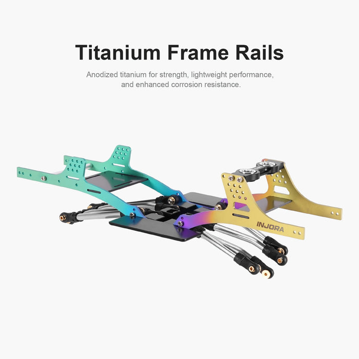 INJORA Rainbow LCG Chassis Kit for Axial SCX24 1/24 (Titanium)
