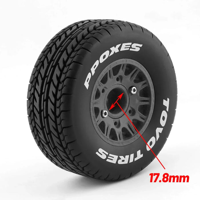 4PCS 113x45mm 1/8 1/10 Short Course Wheels Set (Plastic, Rubber)