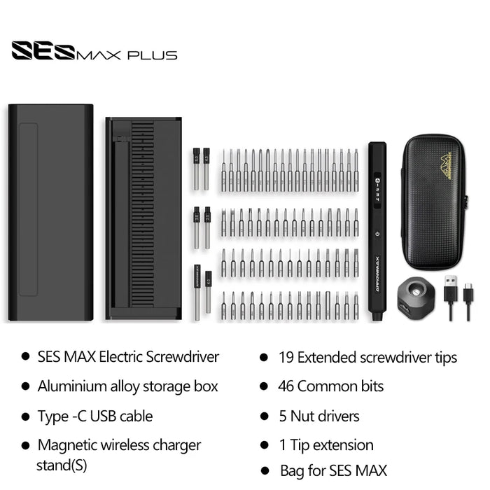 ARROWMAX SES Max Precision Electric Rechargeable Cordless Screwdriver Set