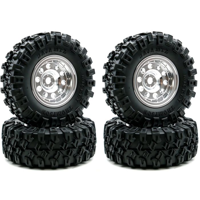 TxxRcss 4PCS 1.0" 52x19mm Beadlock Wheel Set  1/18/24 (Alu)