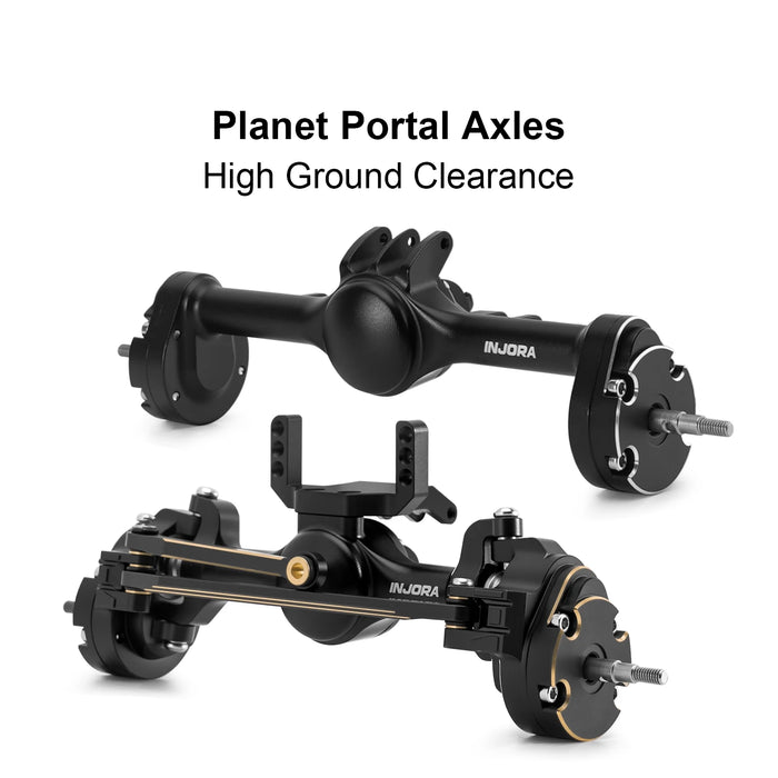 INJORA Planet Portal Axles w/ Double Joint Shafts for Redcat Ascent-18 APEX 1/18