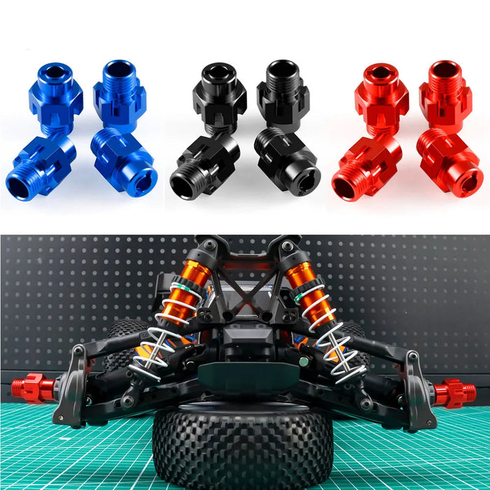 4PCS Hex Wheel Hub Adapters for Traxxas Jato VXL-2S 1/8 (Alu)