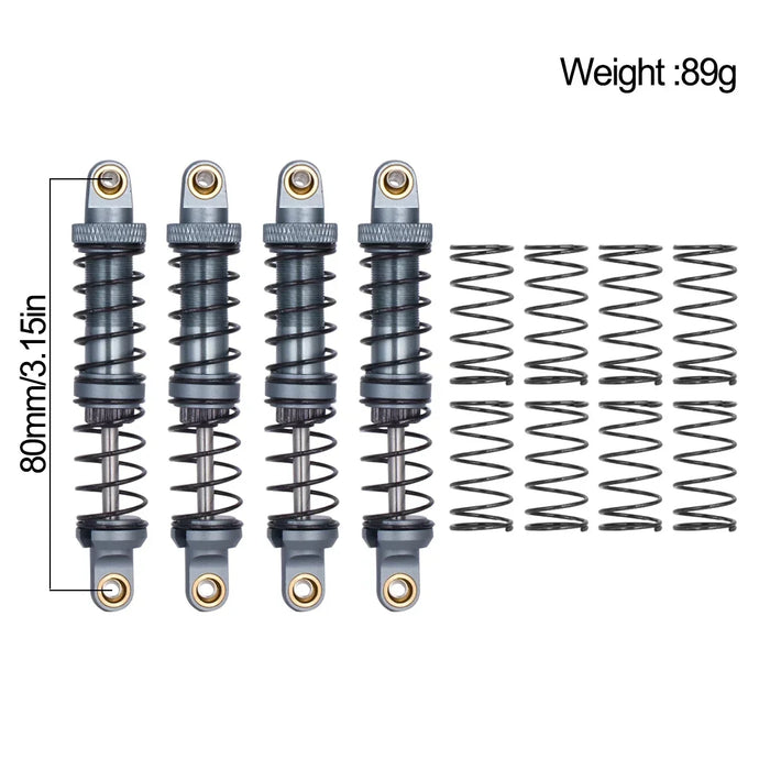 70mm-120mm Shock Absorber for Axial, Traxxas 1/10 (RVS)