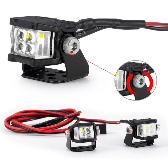 Simulation Led Light Spotlight Headlamp w/ Bracket 1/10